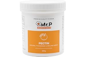 Mr.P Ingredients Pectine NH 250g, Epaississant Alimentaire Naturel et Stabilisant pour Compotes de Fruits, Confitures, Gelées et Chutneys, Vegan, Sans Gluten, Sans OGM