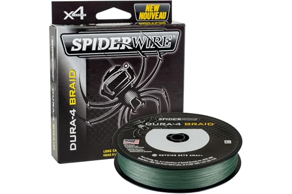 SpiderWire Dura 4, fiskelina, Superline, predatorfiske, gädda, abborre, gös, öring, unisex, mossgrön, 0,12mm