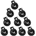 teng hong hui Toggle Cord Locks for Drawstrings Cord Stopper Toggle Cord Ends Fastener Oval Toggle Stopper Cord Locks - 10 COUNTS (single-hole)