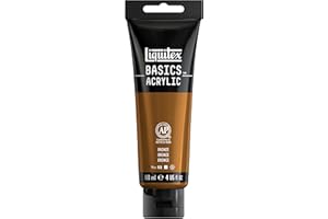 Liquitex 8870057 Basics - Pittura acrilica, Pigmenti per artisti monopigmentati, Resistente alla luce, durevole nel tempo, Finitura satinata, Tubo da 118 ml - Bronzo