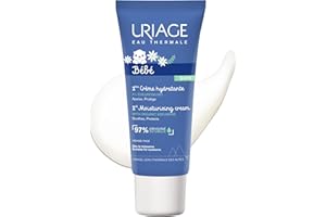Uriage Bébé Crème Hydratante Visage - Edelweiss Bio et Beurre de Karité - Hydrate et Protège contre la Sécheresse - Absorption Rapide et non Collante - 97% d’Ingrédients d’Origine Naturelle - 40ml