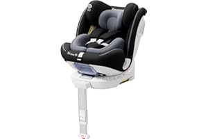 Fourward Baby Autositz Kindersitz 360°drehbar mit ISOFIX+Stützfuß – ECE R129 Zertifiziert, 30% höhere Stabilität im Seitenaufprall‌,0-150 cm / 0-12 Year, 5-Punkt-Sicherheitsgurt