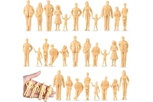 Namalu 30 Figure di Persone Non Dipinte in Scala 1: 25 Mini Modello di Persone Sedute e in Piedi Persone per Modellismo Ferroviario Modelli di Persone Architettonici in Miniatura di Diorama per Treni