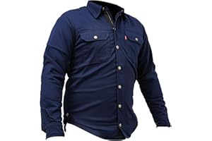 GREAT BIKERS GEAR – Herren-Motorradhemd, komplett verstärkt mit schützendem Aramid-Futter, Motorradbekleidung mit kostenlosen CE-Protektoren