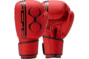 STING Armaplus Boxing Gloves - Shock-Absorbing T3 Material with Hi-Flow Core - Ideal for Boxing, MMA & Muay Thai - 16 oz, Red - Men & Women