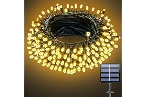 Electight Guirlande lumineuse solaire pour l'extérieur, 10M 100 LEDs, 8 modes de lumière étanche, lumière solaire pour le patio, le jardin, l'arbre, la maison, la décoration d'arbre