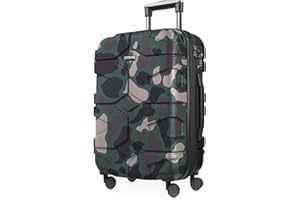 HAUPTSTADTKOFFER - X-Kölln - Handgepäck Hartschalen-Koffer Trolley Rollkoffer Reisekoffer, TSA, 55 cm, 42 Liter, Camouflage matt