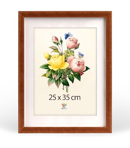 Cadre Photo H7 Gris Minéral Avec Passe-Partout Rouge 76 X 61 Cm Taille