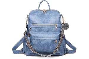 Puwuzixi Women Backpack Waterproof Anti-Theft Lightweight PU Fashion Travel Multipurpose Convertible Purse Shoulder Bag Handbag Backpack