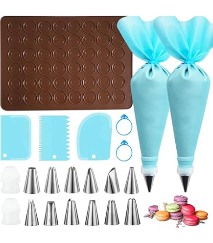 Tappetino Per Macaron Dioche - Stampi Per 48 Macaron, 39x28.5 Cm, Silicone Alimentare, Antiaderente - Foto 12