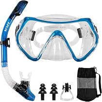 Masque De Plongée Mumisuto - Lentille Panoramique Verre Trempé, Anti-buée Et Ajustable