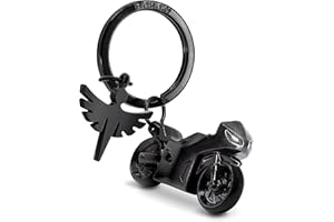 FABACH Motorrad Schlüsselanhänger mit Schutzengel - Geschenk Engel Schlüsselanhänger für Motorradfahrer - Geschenke Motorrad 