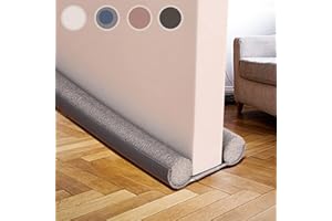 HIZH Draft Excluder for Doors - 94cm, Efficient Noise Blocker, Cold Air Stopper - Energy-Efficient Bottom Door Seal, Weather Stripping Under Door Draught Excluder for the Bottom of Your Door,Grey