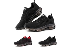 NEOKER Chaussure Running Homme Légère Basket Sport Femme Gym Course Noir Rouge Blanc 36-48 EU