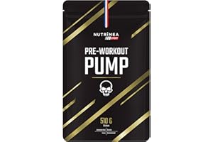 LABORATOIRES NUTRIMEA PRE WORKOUT – Boisson PUMP Pré-entraînement – AAKG, Beta Alanine, Cafeine, Citrulline, Extrait de Betterave, Taurine, L Tyrosine – Vitamines B3, B6, B12 – Goût Fruits rouges – 510 g – Nutrimea