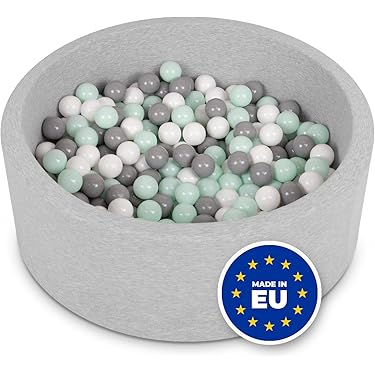 LittleTom 50 Bälle für Bällebad - Bunte Kunststoffbälle für Kinder - robuste Babybälle ideal für Bällepool, Hüpfburg & Spielzelt - BPA-frei, farbecht & sicher - Lernspaß im Kinderzimmer
