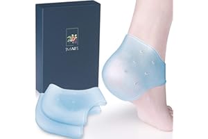 SMATIS Heel Sleeves, 2PCS Heel Cushion Gel Heel Protector for Plantar Fasciitis Achilles Tendonitis Bone Spur Aching Feet Relieve Pain