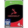Seagate IronWolf 4 TB interne Festplatte, NAS HDD, 3.5 Zoll, 5400 U/Min, CMR, 64 MB Cache, SATA 6 GB/s, silber, inkl. 3 Jahre