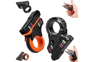 GUHUPOY Fidget Blaster Spielzeug Pistole mit Schieber und Drehring, Fidget Bluster für Kinder und Erwachsene, Metallisches Fidget Toys Set zur Stressbewältigung, Sensorisches Spielzeug Entspannung