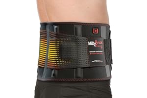 MEDiBrace Ceinture chauffante de soutien dorsal RAY-D8 v2 – Attelle dorsale rechargeable avec chauffage infrarouge lointain – Soulagement des douleurs lombaires inférieures pour homme et femme –