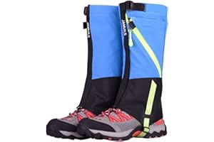 JAMUILS Polainas impermeables ajustables, transpirables para pantalones de exterior para senderismo, caza y esquí (niños)