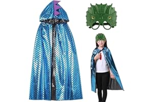 Anyingkai Mantello da dinosauro,Drago mantello,Mantello di Dinosauro per Bambini,Dinosauro Mantello per Bambini,Adatto per altezza 100-150 cm per Giochi di Ruolo Festa a Tema Carnevale Masquerade