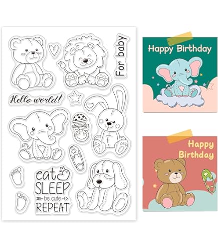 Silikon Stempel Set Für Geburtsurkunden - Transparente Stempel Für Scrapbooking & Karten