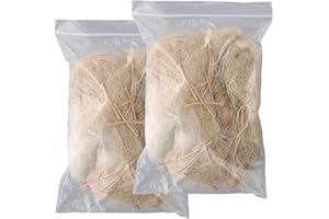 Oniissy Lot de 2 matériaux de nidification pour oiseaux, mélange de paille de jute en coton pour colibri, perruche, pinson, canari, matériau de literie de construction 80 g