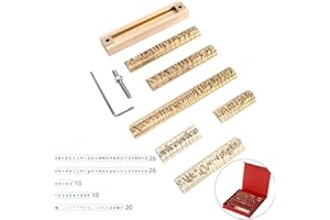 YUEWO Gravurwerkzeug,Buchstabe Schablone Alphabet Schablonen Set,Messing-Prägebuchstaben für Heißfolienprägemaschinen für Schmuck Glas Holz Metall Lederhandwerk