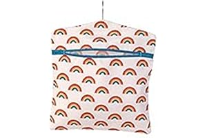 Beldray LA081544EU7 Peg Bag – Rainbow Print With Washing Line Hanger, Pegs Storage Sack, Holds Up To 50 Pegs, Clothespin Holder Pouch, Reusable Hanging Bag For Laundry Lines, Multicoloured Pattern