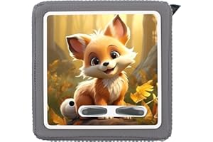 yabaduu Schutzfolie Süße Tiere kompatibel mit Toniebox Lauscher Station Aufkleber personalisierbar Zubehör für Kinder Spielzeug passgenau selbstklebend Y031 (Nr. 77 Fuchs, Ohne Wunschname)