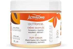 ACTIVILONG - Crème Soufflée Actiforce - Cheveux Frisés Et Crépus - Hydrate, Nourrit Et Définit - 98% D'Ingrédient Naturels - Sans Silicone, Ni Huile Minérale - Made In France - 300ml