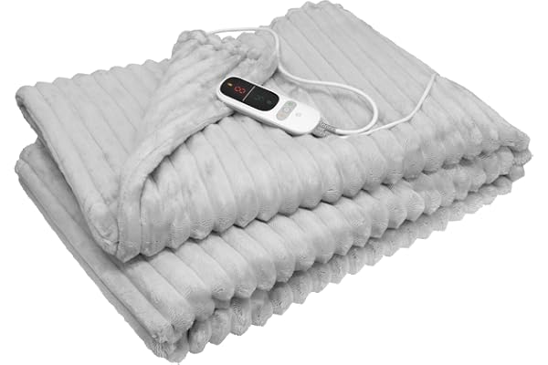 Ströme Fluffy värmefilt cream, 180x130 cm, 9 värmeinställningar, auto-avstängning, maskintvättbar, överhettningsskydd
