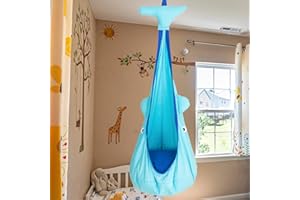 YAERSI Kids Pod Swing Seat,Hanging Hammock Chair,Indoor Swing with PVC Inflatable Cushion for Indoor and Outdoor Use Durable Portable