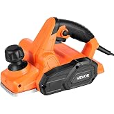 VEVOR Electric Planer with 82 mm Cutting Width Cord, 650 W, 16800 RPM, Wood Planer, Adjustable Cutting Depth, Ideal for Woodw