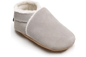 ICEUNICORN Scarpe Primi Passi Bimba Bimbo Invernali Scarpine Primi Passi Bambina Scarpine in Pelle Bambino Calda Fodera Pantofole Bambini