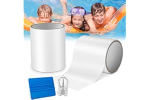 GLEISA Pool Repair Kit, Pool Patches, Self-Adhesive, Waterproof Underwater, Pool Patch Tape, Flex Tape for Pool Film, Inflatable Boat, Air Mattress, Inflatable Pool, Swimming Ring, 10 x 150 cm