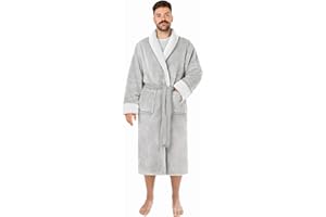 LEBENGOOD Robe de Chambre Homme Hiver, Peignoir Polaire, Sortie de Bain Chaude, OEKO-TEX®