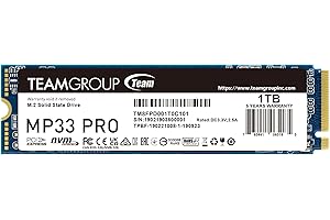 TEAMGROUP Team Group MP33 PRO M.2 PCIe 1TB NVMe SSD - 13600 MB/s Read & 1700 MB/s Write - Black - Portable - Gaming - Internal Hard Drive - SSD