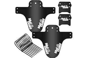 Ainiv 2 Piezas Guardabarros MTB, Compatible con Guardabarros Delantero y Trasero, Ajustable Guardabarros Bicicleta, Guardabarros de Marco Ancho Accesorios MTB, Bicicleta de Montaña Guardabarros