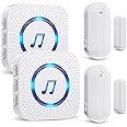 SANJIE Wireless Door Open Alarm Sensor Chime, 800FT Operating Range 55 Ringtones 5 Volume Level with LED Indicator,Window Sensor Alarm for Home Store Office Security When Opens