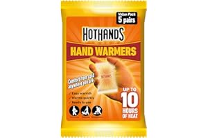 HotHands Hand Warmers - 5 Pairs - 10 hours of heat - Air activated - Ready to use