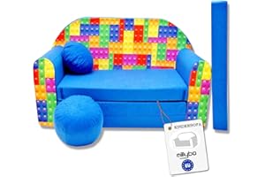 ‎MILLYBO millybo Kindersofa Kinder Couch mit Schlaffunktion ausklappbar 3in1 Kinder Sofa Spielsofa mit Bettfunktion Mädchen Jungen Sitzsack Minisofa Schlafsofa Kinderzimmer Schlafsessel (C32)