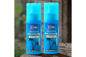 KRISHNA STORES LTD 2 x 70ml Xpel Bug Bite and Sting Relief Cooling Spray Features a Tropical Formula for Long-Lasting Relief(Total 140ml)