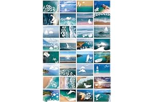 ZPPLD Postkarten 32 Stück,Leuchtet im Dunkeln, Postkarten Set, Premium Postkarten Danksagungskarten Gästebuch Poster-Reisepostkarten Glow In The Dark Postcard