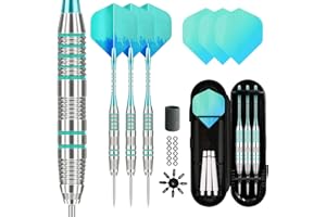 Lavishio Professional Dart Set 3 Darts Steel Tip Darts Set with Dart Flights and Dart Shafts