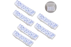 NIUKOMY 6 Piezas Palillos Descansa de Cerámica con Caja de Almacenamiento,Palillos Titular Soporte Cuchara Estante Palillos Utensilio Estantes De Palillos Utensilio Cubiertos Soporte