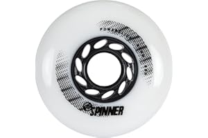 Powerslide Roue Roller en Ligne Spinner 80mm/88a, White, 4-Pack