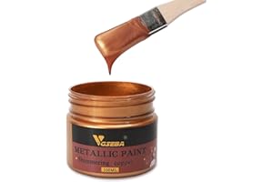 VGSEBA Vernice acrilica metallizzata, atossica, non sbiadisce, 100 ml, per arte, pittura, artigianato, ideale per tela, legno, argilla, tessuto, ceramica
