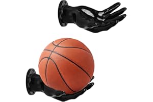 Cuyacili 2 Pièces Support Mural pour Ballon de Sport Support de Balle en Forme de Main Rangement Mural pour Basketball, Football, Volleyball